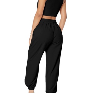 Ensemble de sport 2 pièces pour femme : débardeur court et pantalon de jogging, sans manches, écologique, respirant, en Spandex/Coton - Product Image 5