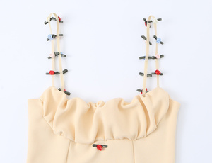 SHENZHU Nouvelle Collection Été 2026 – Gilet <span class=keywords><strong>Femme</strong></span> Sans Manches Col Rond Élastique Orné de Fleurs Style Corset Tendance et Élégant 5584448 - Product Image 3