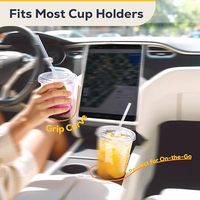 Gobelets ronds jetables transparents de 16 oz avec couvercles et pailles, sans BPA, pour bubble tea, café, milkshakes, boissons froides et fêtes