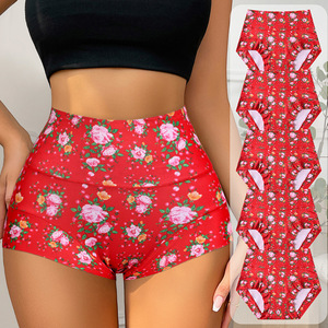 Best-seller transfrontalier : Culottes pour femmes de style <span class=keywords><strong>chinois</strong></span> - Northeast BigFloral, grande taille, en soie de lait, taille haute, coupe ample, sous-vêtements d'exportation - Product Image 1