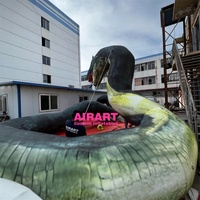 Serpent vert gonflable géant personnalisé de fabrication professionnelle, ballon gonflable de boa constrictor