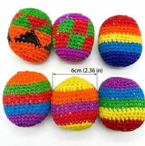 Ballons <span class=keywords><strong>de</strong></span> sable tricotés à la main très demandés pour les jeux <span class=keywords><strong>de</strong></span> plein air <span class=keywords><strong>de</strong></span> la maternelle, sacs à frapper et sacs <span class=keywords><strong>de</strong></span> sable au crochet - Product Image 4