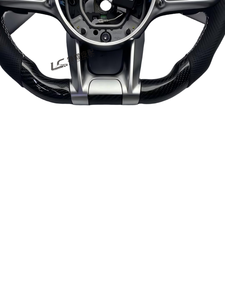 Volante Deportivo de Cuero y Fibra de Carbono para Mercedes-Benz para <span class=keywords><strong>AMG</strong></span> <span class=keywords><strong>GT</strong></span> <span class=keywords><strong>63s</strong></span> W205 W166 W177 W204 W217 W222 C63 E63 S63 G63 CLS - Product Image 5