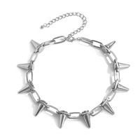 Collier rétro transfrontalier Europe-Amérique, collier punk exagéré et personnalisé, collier à clous, collier balle