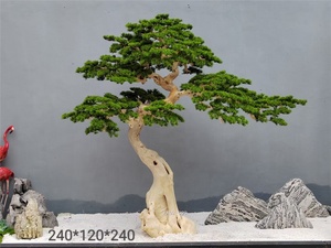 Árboles de pino de cedro artificial pequeño Pino artificial Pino Árbol de bonsái artificial - Product Image 5