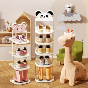 Children's Shoe Rack Simple Narrow Iron Cabinet Space Saving Baby Storage Cute For Home Use - Product Image 1