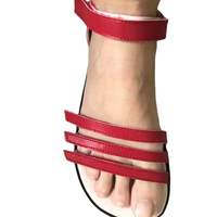 Sandales plates en cuir véritable pour femmes TipsieToes, sandales plates à enfiler tendance pour femmes, sandales plates pieds nus pour femmes, chaussures pour femmes 2022, grandes tailles 45 46