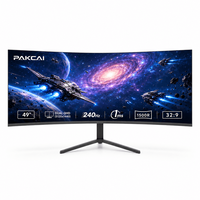 Moniteur ultra-large incurvé 49 pouces 240 Hz 1 ms IPS 5K DQHD pour usage commercial, moniteur de jeu 4K 165 Hz pour projets de bureau