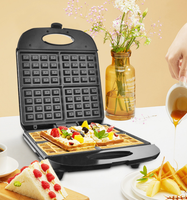 Fabricant de gaufres 3 en 1 Machine à sandwich de poche ménagère 3 en 1 multifonctionnelle toast au café oeufs au plat gâteau