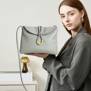 Sac à main en cuir véritable tendance, sac à bandoulière en corde tressée, sac à main pour femme, portefeuille, sac messager à double poche - Product Image 3