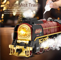 Idée cadeau de Noël : Train électrique rétro à piles avec musique classique, modèle de train simulé pour enfants, en plastique ABS