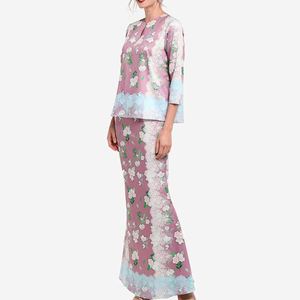 Vente en gros de vêtements musulmans rayés à la mode Jubah nouveau design vêtements Kurta <span class=keywords><strong>Baju</strong></span> <span class=keywords><strong>Kurung</strong></span> avec fille pour robe islamique - Product Image 3