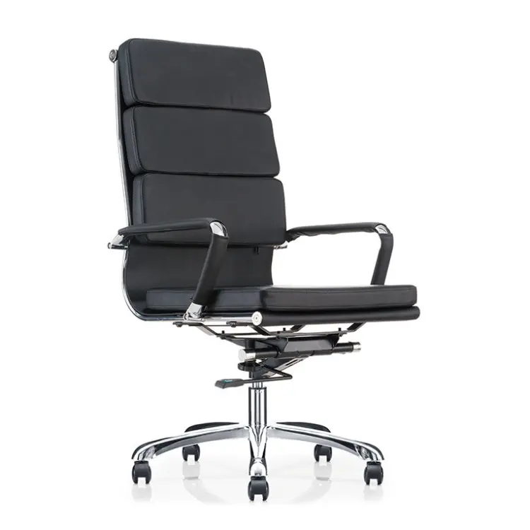 BGY-16 kursi kantor ergonomis mewah furnitur meja kulit hitam punggung tinggi putar eksekutif Modern Terbaik