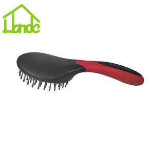Gomma rotonda <span class=keywords><strong>PPT</strong></span> materiale rosso e nero pettine di cavallo per la cura della criniera del cavallo - Product Image 3