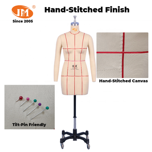 JUNMEI Meilleure vente <span class=keywords><strong>Mannequin</strong></span> de <span class=keywords><strong>couture</strong></span> femme demi-corps en fibre de verre, taille personnalisable, avec <span class=keywords><strong>buste</strong></span> drapé et support réglable - Product Image 4