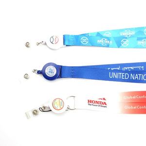 Custom Sublimation Yoyo <b>Lanyard</b> with Badge Reel Offset Printing Made From Durable Polyester - Product Image 6