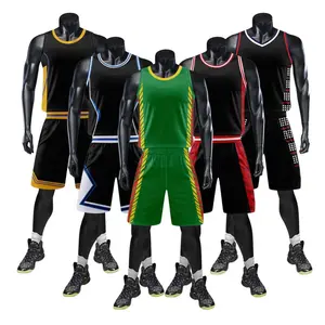 Mannen Basketbal Jersey Custom College Basketbal Uniform Ademend Mouwloos Shirt Kort Team Basketbalpak Voor Volwassen Vl863