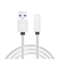 Cable USB Tipo C de Nailon para iPhone, Cable de Carga Rápida + Transmisión de Datos, Accesorios para Teléfono Móvil