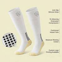 Chaussettes de sport antidérapantes personnalisées avec logo OEKO Tex100, chaussettes de football professionnelles, chaussettes de sport antidérapantes de performance