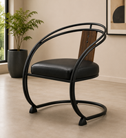 Fauteuil d'appoint moderne avec siège rembourré confortable, élégant fauteuil lounge pour salon, chaises de salle à manger, bureau et réception