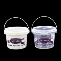 Gobelet en PP transparent de qualité supérieure, à paroi simple, écologique, de qualité alimentaire, 300 ml/500 ml, avec couvercle inviolable, logo personnalisé pour la crème glacée