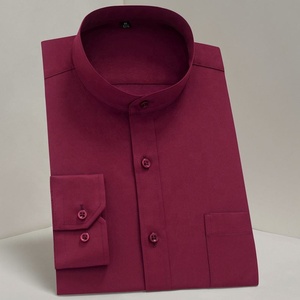 Camisa Casual de Negocios Blanca de Manga Larga con Cuello Vertical para Hombre 2025, 100% Algodón, Transpirable, Sin Planchado, de Alta Gama - Product Image 2