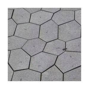 Ice-cracked granite irregular dark gray granite G654 outdoor garden paving stone
