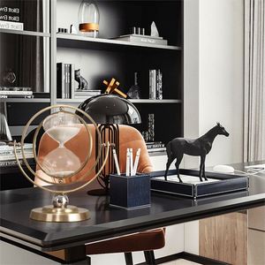 Sablier décoratif de luxe en métal pour la maison, minuteur 3D de 30 minutes avec sable, vente en gros - Product Image 6