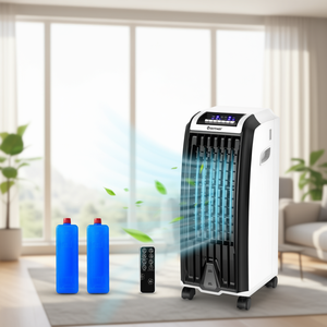 Ostway Portable <b>Air</b> <b>Cooler</b> Tower 80W Evaporative Cooling 3 Speeds Timer Home Office Use AC Powered Plastic Body - Product Image 2