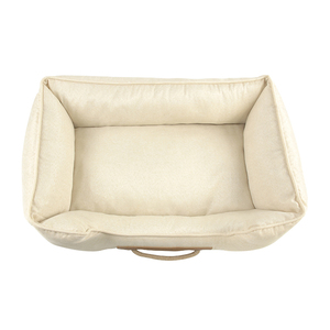 Bán Buôn Hot Bán Tùy Chỉnh Màu Sắc Và Kích Thước Logo Vuông Sang Trọng Thoải Mái Giá Rẻ Faux Linen Giường Con Chó Giúp Với Ngủ - Product Image 6