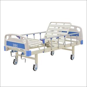 Suprimentos médicos Equipamentos médicos Acessórios Saúde ABS Aço Inoxidável 2 Manivelas Cama Hospitalar 260kg Capacidade 4 Rodízios Branco + - Product Image 1