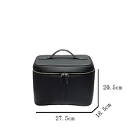 Borsa Cosmetica in Pelle di Prima Qualità, Grande Organizer per Toilette con Logo Personalizzato, Portatile per Viaggi, Trucco e Cura Personale