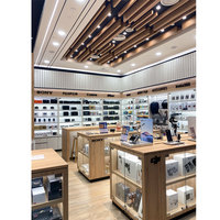 Étagères de présentation pour ordinateurs portables, design en bois de qualité supérieure pour boutique de jeux informatiques, étagères de présentation pour ordinateurs portables