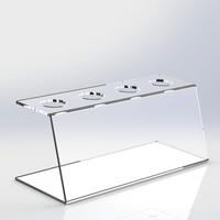 Support à cornets de gaufres amovible en acrylique transparent haut de gamme, fait main, personnalisé en usine, pour buffet moderne et comptoir de crème glacée
