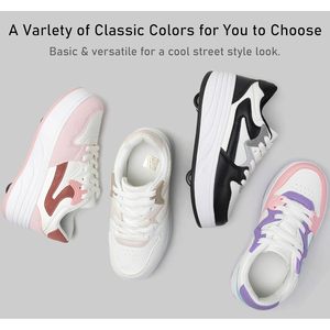 รองเท้าโรลเลอร์สเกตสำหรับเด็ก, รองเท้าโรลเลอร์สเกตสำหรับเด็กชายและเด็กหญิงทำจากหนังสังเคราะห์พื้นในรองเท้าทีพีอาร์ - Product Image 4