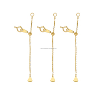 Bijoux en or massif jaune véritable 14K fermoirs triangulaires personnalisés pour bracelets et colliers crochets de bricolage et accessoires de fermeture de chaîne