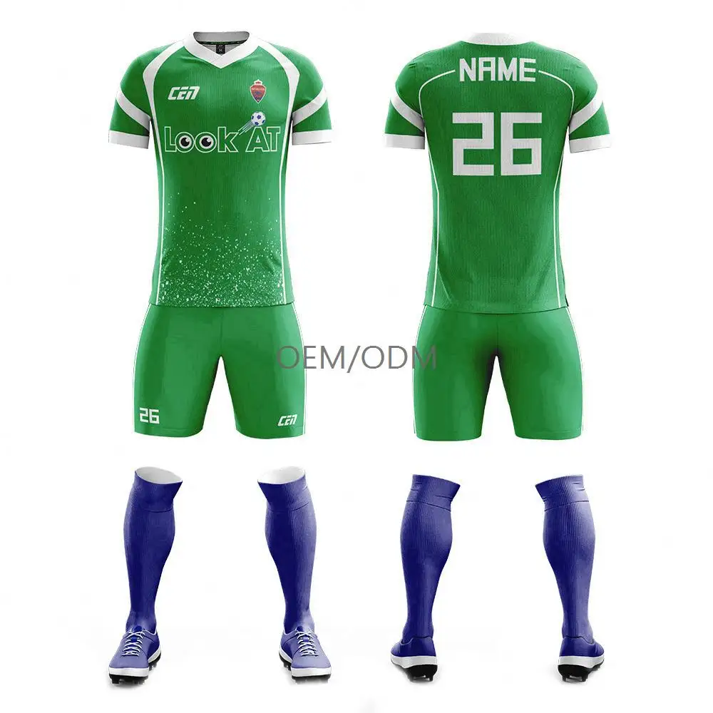 Kit de futebol masculino de treinamento uniforme de time de futebol original de fábrica de alta qualidade com novo design personalizado
