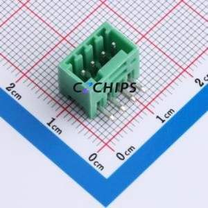 MX2EDGRC-2.54-04P-GN01-Cu-A Plug-in Terminal Block Bent Lead Through Hole,P=2.54mm Board-to-Board / Socket - Closed 1x4P 2.54mm - Product Image 1