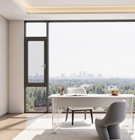 Fenêtre à battant en aluminium avec verre isolant standard pour la décoration extérieure de maisons modernes