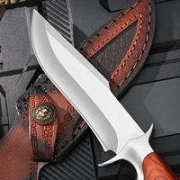 HL Nouveau Couteau à lame fixe en acier 3CR13 Dragon Bone Full Tang, haute dureté, outil multifonctionnel de survie en plein air et d'autodéfense
