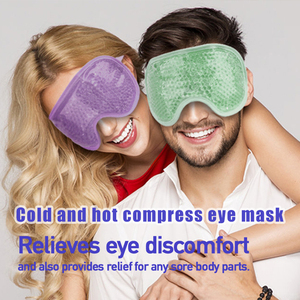 Mascarillas de Gel <span class=keywords><strong>para</strong></span> el Cuidado de los Ojos Todo en Uno, Compresas Frías/Calientes Reutilizables con Perlas Flexibles, Terapia de Compresión <span class=keywords><strong>para</strong></span> Ojos Hinchados - Product Image 6