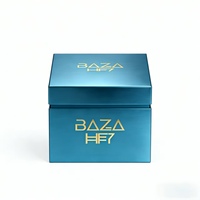 Boîte cadeau carrée haut de gamme, boîte cadeau rigide avec estampage à chaud doré, couleur turquoise avec logo doré personnalisé pour produits de luxe