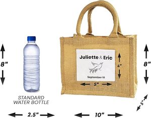 Outdoor Large Capacity Shopping Bag Zipper Pocket Women's Tote Bag Jute Canvas Tote Bag - Product Image 3