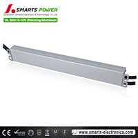 Driver LED dimmable 277 VAC 0-10 V, alimentation LED 12 V 24 V IP67 60 W avec boîtier en aluminium