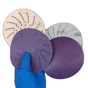 6 pouces de disque de ponçage à base de film/papier 150 mm céramique couleur violette plusieurs trous - Product Image 2