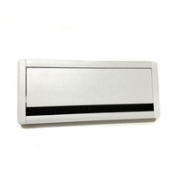 Cache-câbles rectangulaire en aluminium à fermeture douce pour bureau à domicile, avec brosse intégrée pour la gestion des câbles de bureau