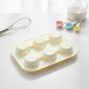 High Quality 6-Cup Muffin & <b>Cupcake</b> Mold Nonstick <b>Baking</b> <b>Tray</b> Home Use BPA Free Food Grade Silicone Oven Safe Dishwasher Safe - Product Image 6