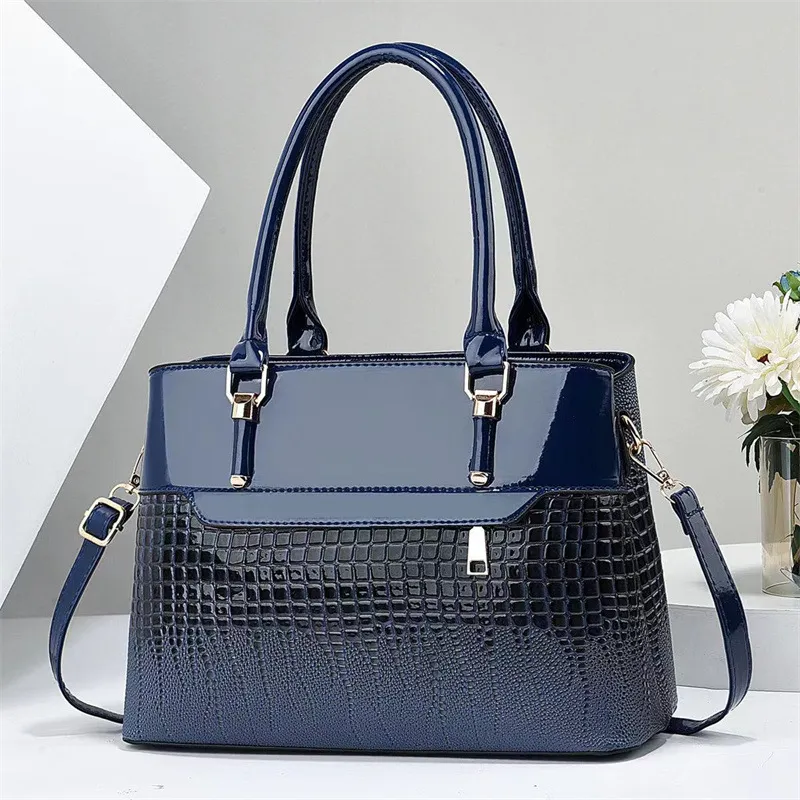 hand bags ladies luxury new design for women 2024 wholesale custom women's handbags elegant Patent alligator leather tote bags