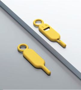 Éjecteur universel de <span class=keywords><strong>carte</strong></span> <span class=keywords><strong>SIM</strong></span> avec étui en silicone anti-perte motif Smiley, outil <span class=keywords><strong>SIM</strong></span> portable et porte-clés pour iPhone <span class=keywords><strong>Samsung</strong></span> - Product Image 2