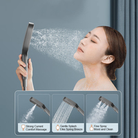 Système de douche haute pression affichage de la température thermostatique LED ensemble de douche à clé de piano à 4 fonctions